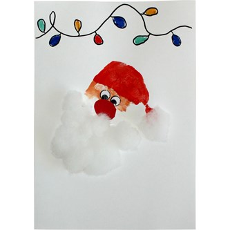 Julkort med handavtryck