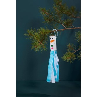 En svävande snögubbe