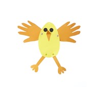 Papperskyckling med rörliga vingar