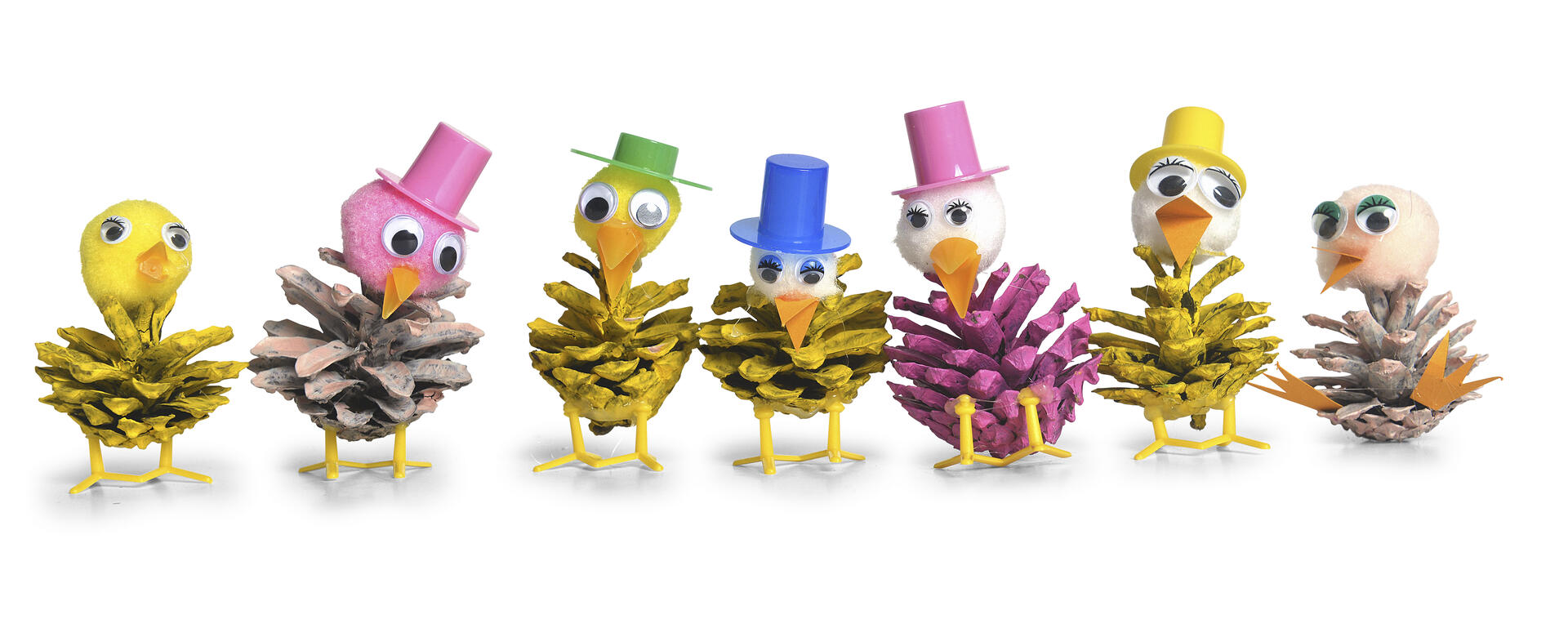 Färgglada kycklingar