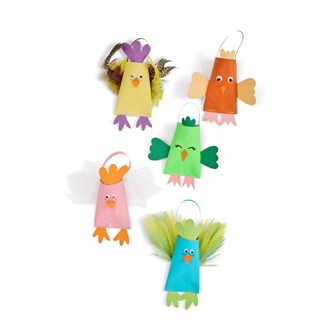 Kycklingar av toarullar