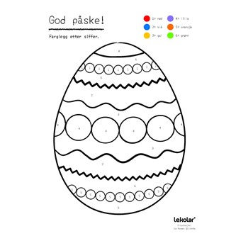 Färglägga ägg gratismall