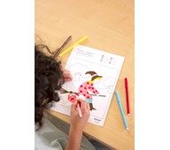 Påskbild, färglägg med siffror