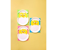 Påskkyckling av papptallrik