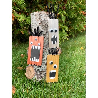 Busiga monster av glasspinnar