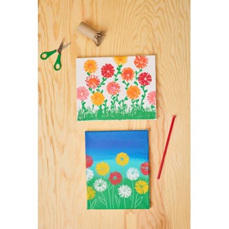 En blomstrande tavla