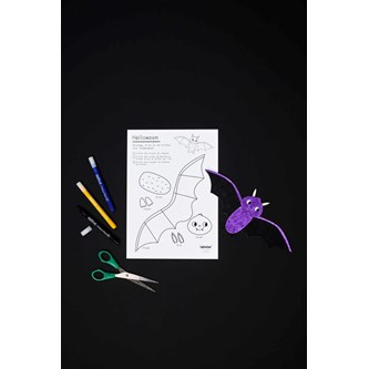 Fladdermus till Halloween - gratis material