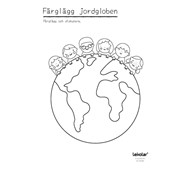 Färglägg jordgloben