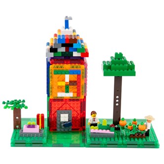 Mag Genius med byggklossar