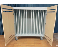 Norden madrasskåp med hjul B140 D62 H160 vit