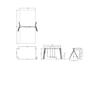Robinia gungstativ med trossgunga