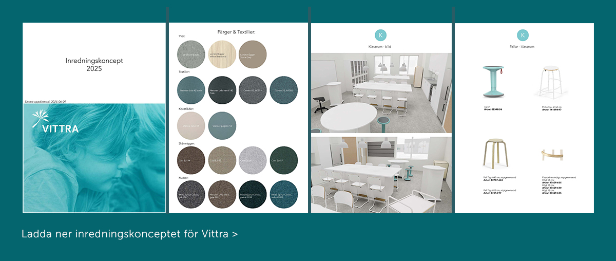 Inredningskoncept för Vittra för- och grundskolor från Lekolar