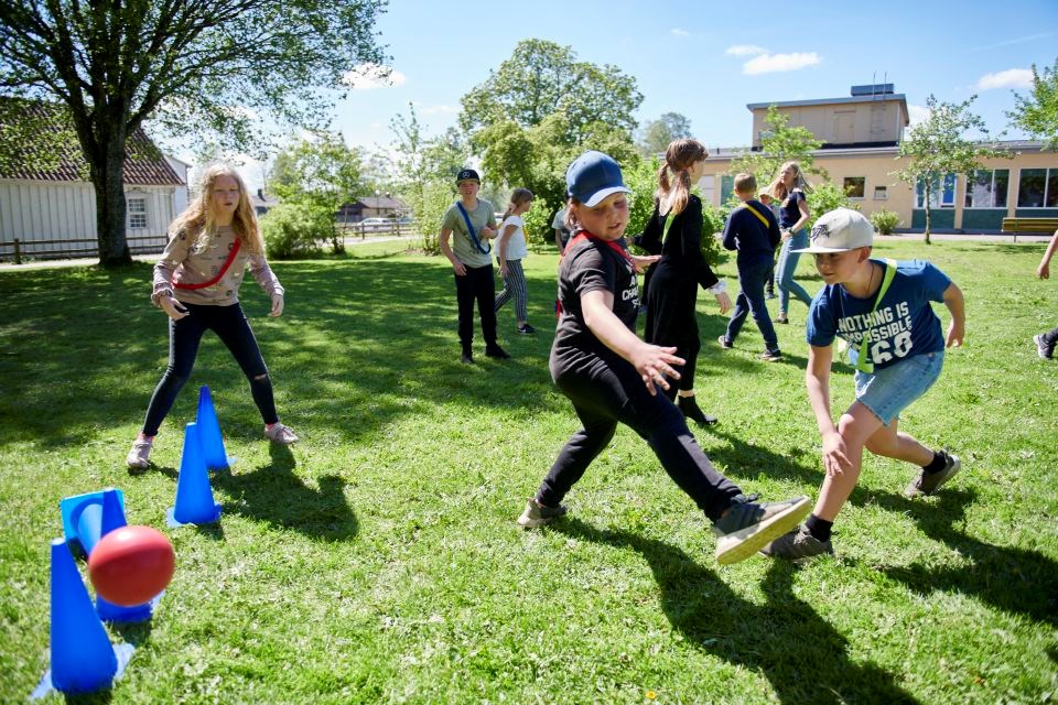 Aktivt klassrum med hjärna, puls, glädje