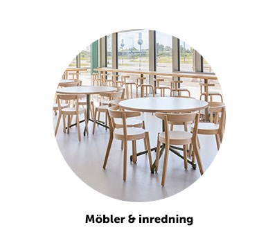 Möbler och inredning för lärmiljön inne på skolan och förskolan