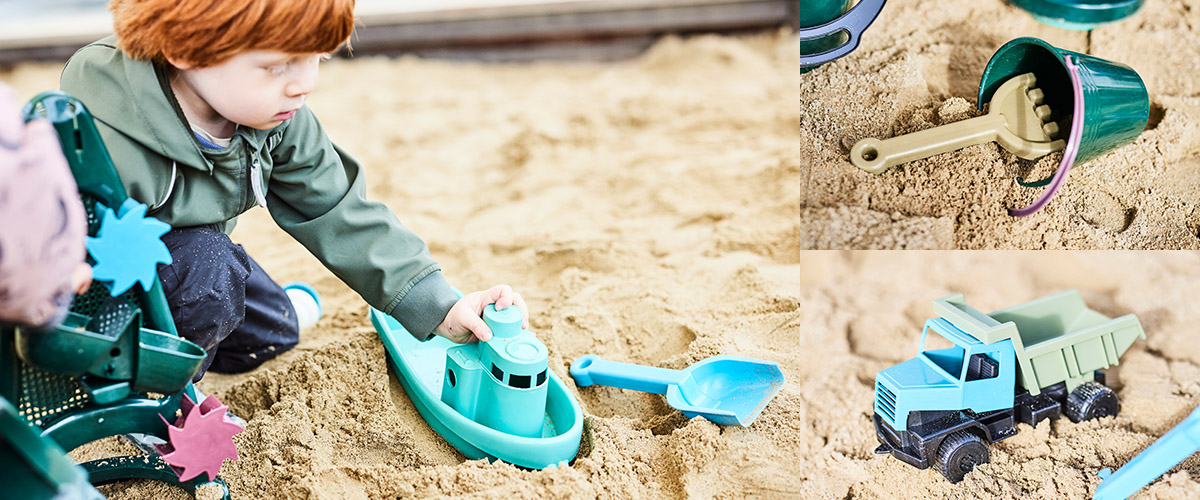 Sandlek och vattenlek med uteleksakerna Blue Marine från Dantoys