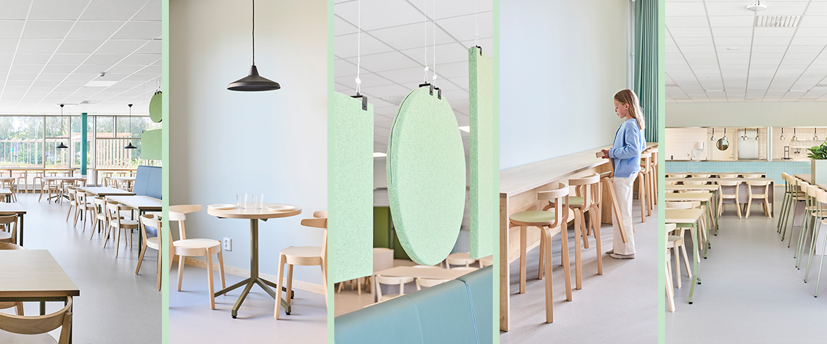 Lekolars dedikerade team hj&auml;lper dig att inreda skolmatsalen och skolresturangen - 5 tips fr&aring;n v&aring;ra inredningsarkitekter och 5 tips p&aring; m&ouml;bler f&ouml;r matsal