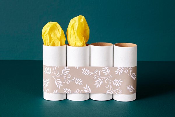 Adventsljus av toalettrullar