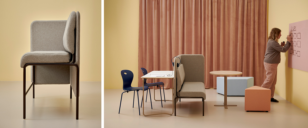 Adapt är en serie soffmoduler samskapat med elever och designade för vardagens lärmiljöer